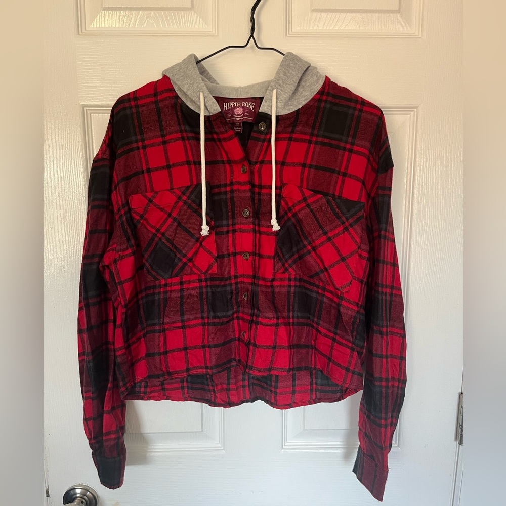 Hippie Rose Cropped Flannel